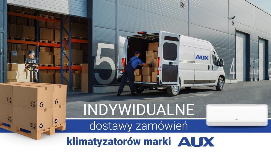 Indywidualne dostawy zamówień klimatyzatorów AUX