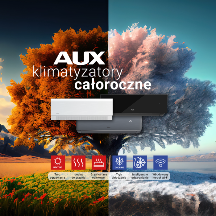 AUX klimatyzatory całoroczne